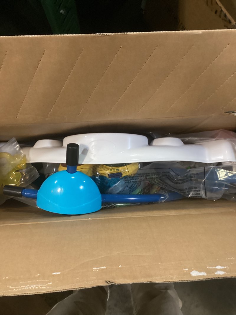 Condition photo showing As Is for baby einstein neighborhood symphony activity baby jumper activity center, infant entertainer with lights and melodies, age 6 months +, max weight 25 lbs., unisex comfy clean