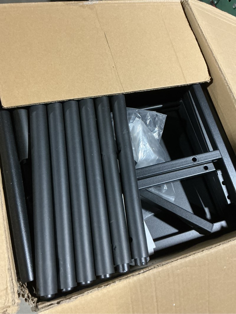 Condition photo showing As Is for LIFXIZE Guitar Stand for Acoustic Multiple Guitars Holder with 3-tier Storage Shelf, Guitars Display Rack Guitar Amp Accessories with Soft-Padded Protect Multi Guitar Stand for Home Studio Music Room Dark brown