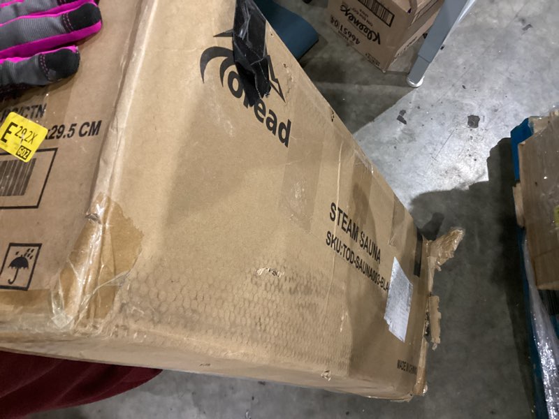 Condition photo showing Good Condition for TOREAD Portable Steam Sauna Tent for Home, Full Size Sauna Box Portable Sauna for Home, 9 Adjustable Heat Levels, Fast Heating & Foldable Design for Relaxation Cotton Black New