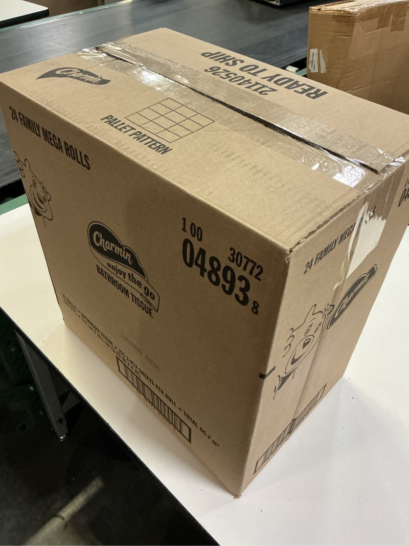 Condition photo showing New/Like New for charmin ultra strong clean touch toilet paper, 24 family mega rolls = 120 regular rolls family mega 24 rolls (275 sheets)