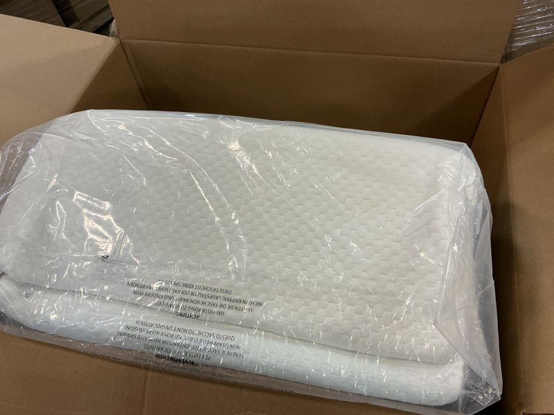 Condition photo showing Good Condition for 3PCS Wedge Pillow Set for After Surgery, Wedge Pillow for Acid Reflux Relief, Bed Wedge Pillow With Adjustable 9&12inch for Headboard,Sleeping, Orthopedic Memory Foam for Neck&Back Support, White/Grey Adjustable Wedge+1 Pillow White/Grey