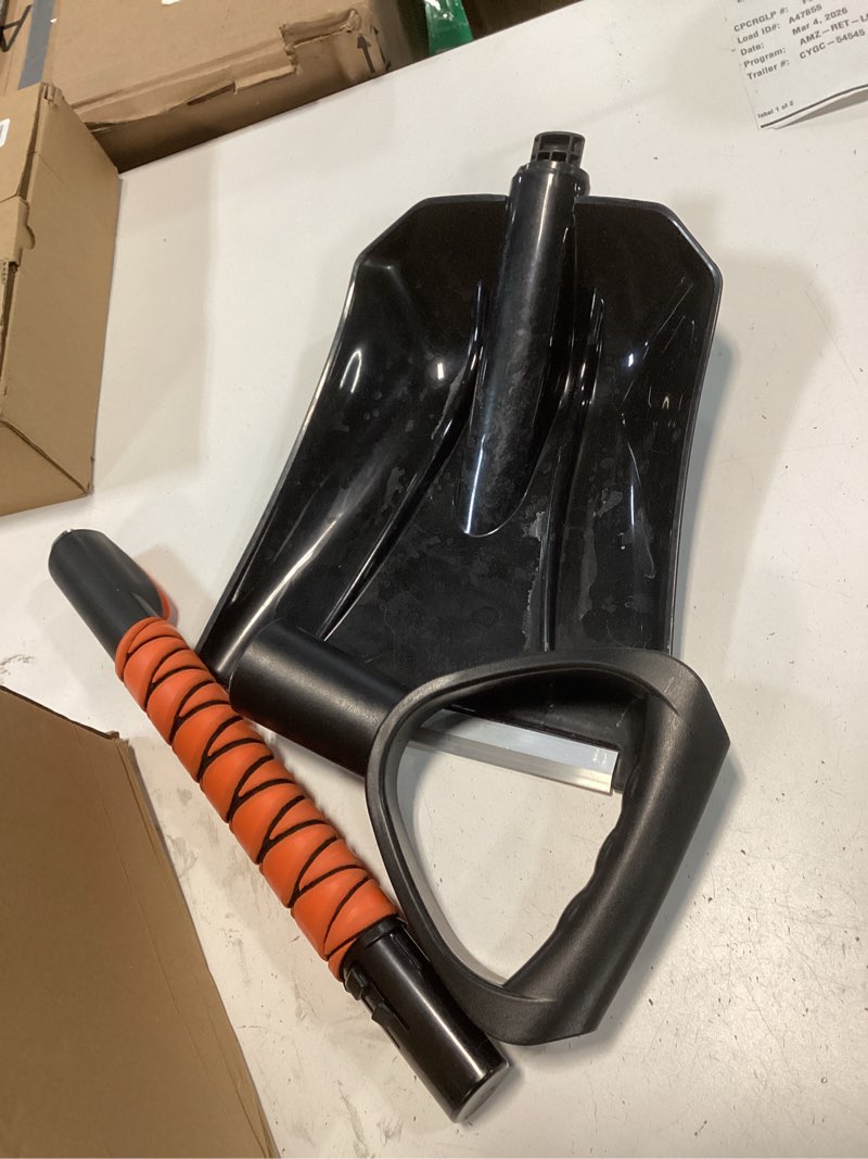 Condition photo showing As Is for 41\" Snow Brush and Shovel Kit with Ice Scraper for Car Windshield, Winter Essentials 5 in 1 Extendable 270° Pivoting with Foam Grip Snow Brush Broom and Emergency Shovel for Car Truck SUV Vehicle -JUST THE SHOWEL-