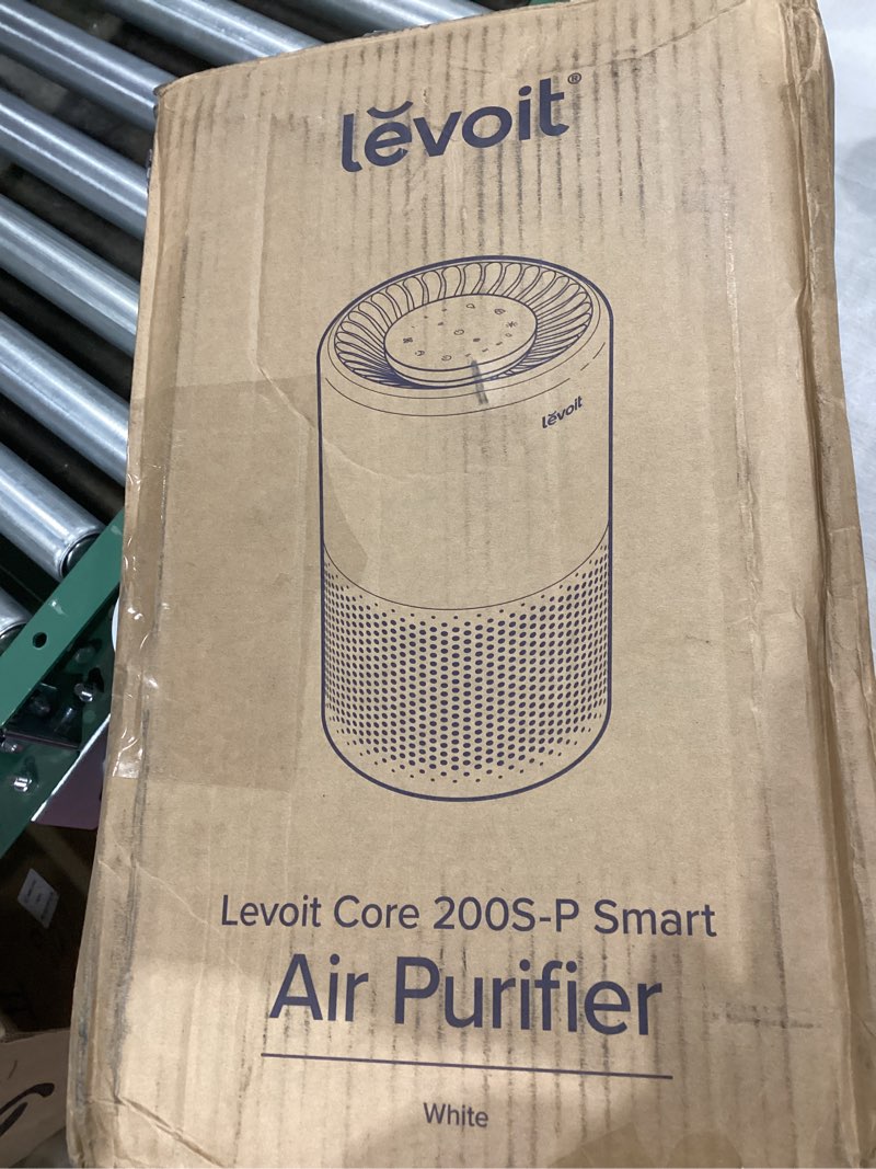 Condition photo showing Good Condition for LEVOIT Air Purifier for Home Bedroom Dorm Room, Smart & Voice Control, AHAM Verifide, 3-in-1 Filter With HEPA Sleep Mode, for Pollen, Pollutants, Smoke, Dander, Dust, Core 200S-P, White White WIFI enabled Purifier