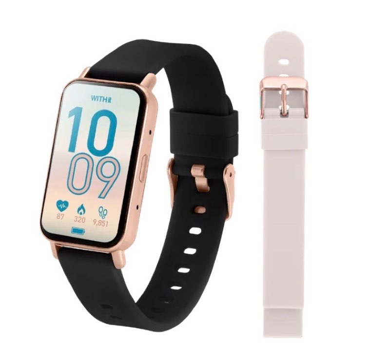 withit dyo series smartwatch with 1.45" full touch screen and interchangeable bands