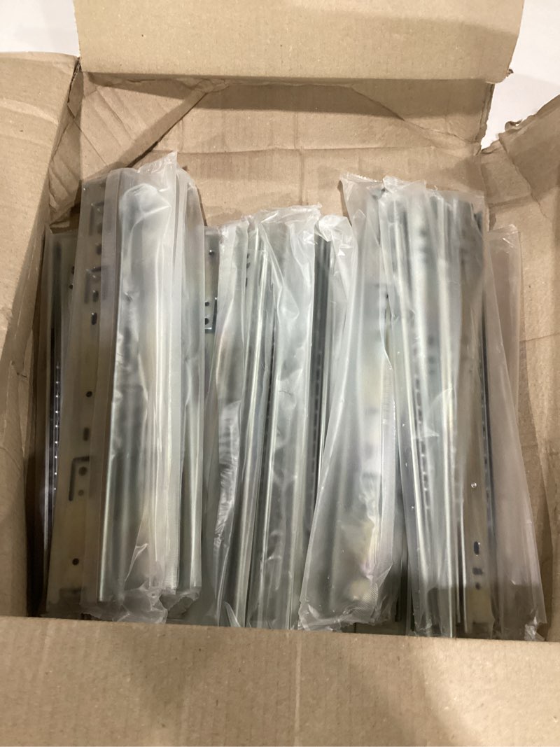 Condition photo showing Good Condition for 10 pairs of 26" rok hardware drawer slides full extension soft close ball bearing 100 lbs capacity