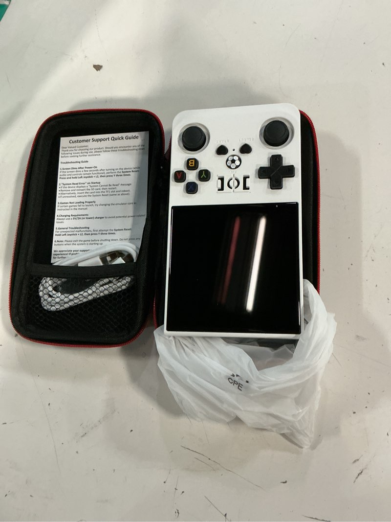 Condition photo showing Good Condition for r36max retro handheld game console, 4.0 inch ips screen, 64gb memory, portable arcade video gaming console gift for adults, pearl white