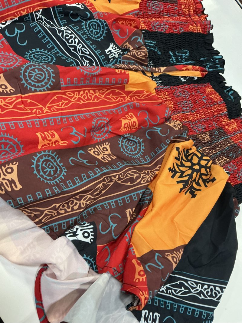 Condition photo showing Good Condition for SOLY HUX Women's Plus Size Wide Leg Boho Flowy Shorts Summer High Waisted Shirred Shorts XX-Large Plus Multi Printed