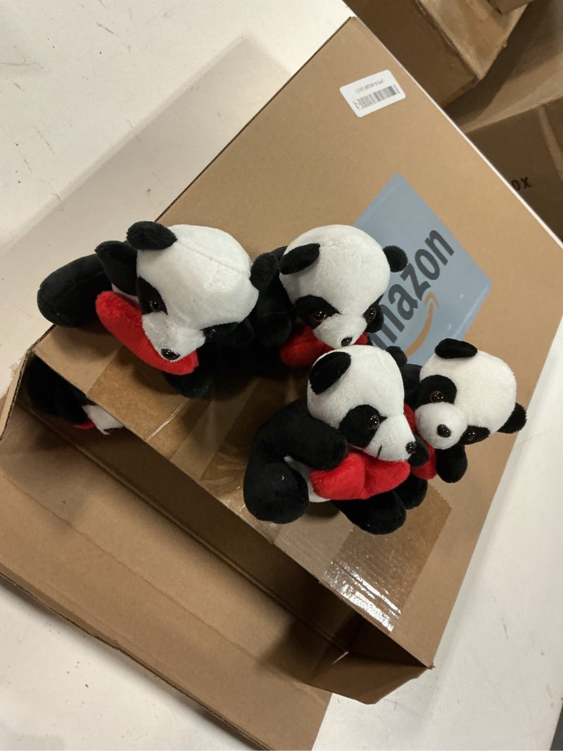 Condition photo showing Good Condition for Blueweenly 24 Pcs Valentine's Day Panda Stuffed Animal Bulk with Red Love Heart for Her Lover Wife L