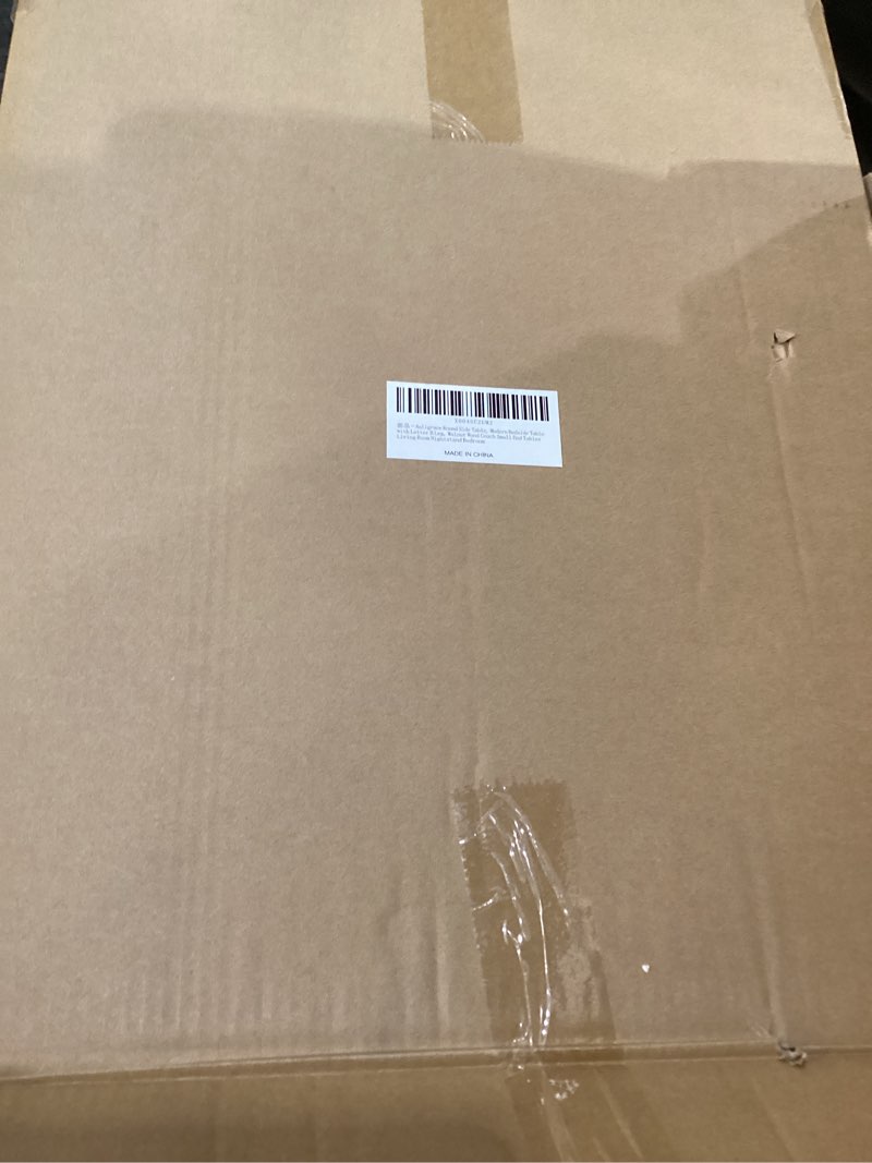 Condition photo showing New/Like New for Aoligrace Small Pedestal Side Table, Decorative End Table with Letter B Leg, Wood Accent Drink Table for Couch, Living Room, Walnut Bed Side Tables for Bedroom, Corner, Small Spaces Walnut-b