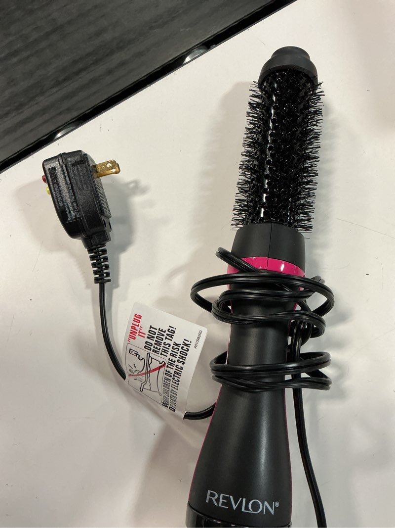 Condition photo showing As Is for revlon one-step 1-1/2" root booster round hair dryer, black