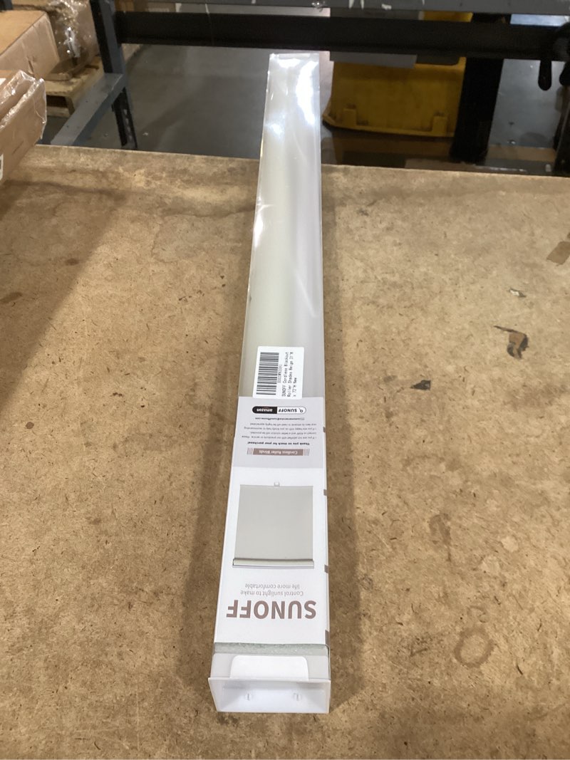 Condition photo showing New/Like New for sunoff blackout roller shades blinds cordless for windows pull down room darkening door blinds with thermal insulated easy to install for living room,bedroom,home,office bathroom beige 31" w x 72" h 31"w x 72"h beige