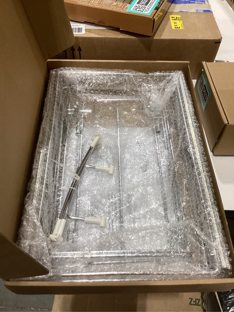 Condition photo showing Good Condition for Pull Out Trash Can for Kitchen Cabinets, 35 Qt Under Sink Garbage Bin with Full Extension Slides, Fits 13" W x 18" D Opening Cabinets, Heavy-Duty Steel Organizer, Silvery (Trash Can Not Included)