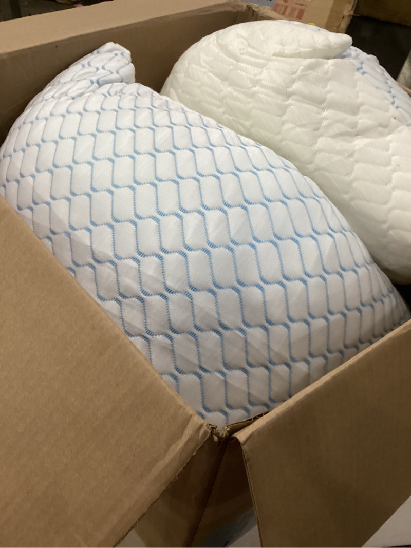 Condition photo showing Good Condition for memory foam pillows king size set of 2,adjustable cooling firm pillow for side back stomach sleepers with washable removable cover white king(pack of 2)