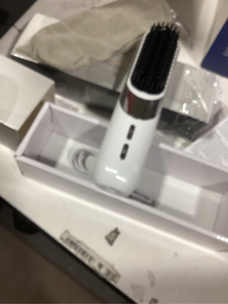 Condition photo showing Good Condition for Similar product Cordless Hair Straightener Brush Portable on The go Comb for Travel USB chargingTwo Power sources30s Fast HeatingLCD Large Screen Display (White)