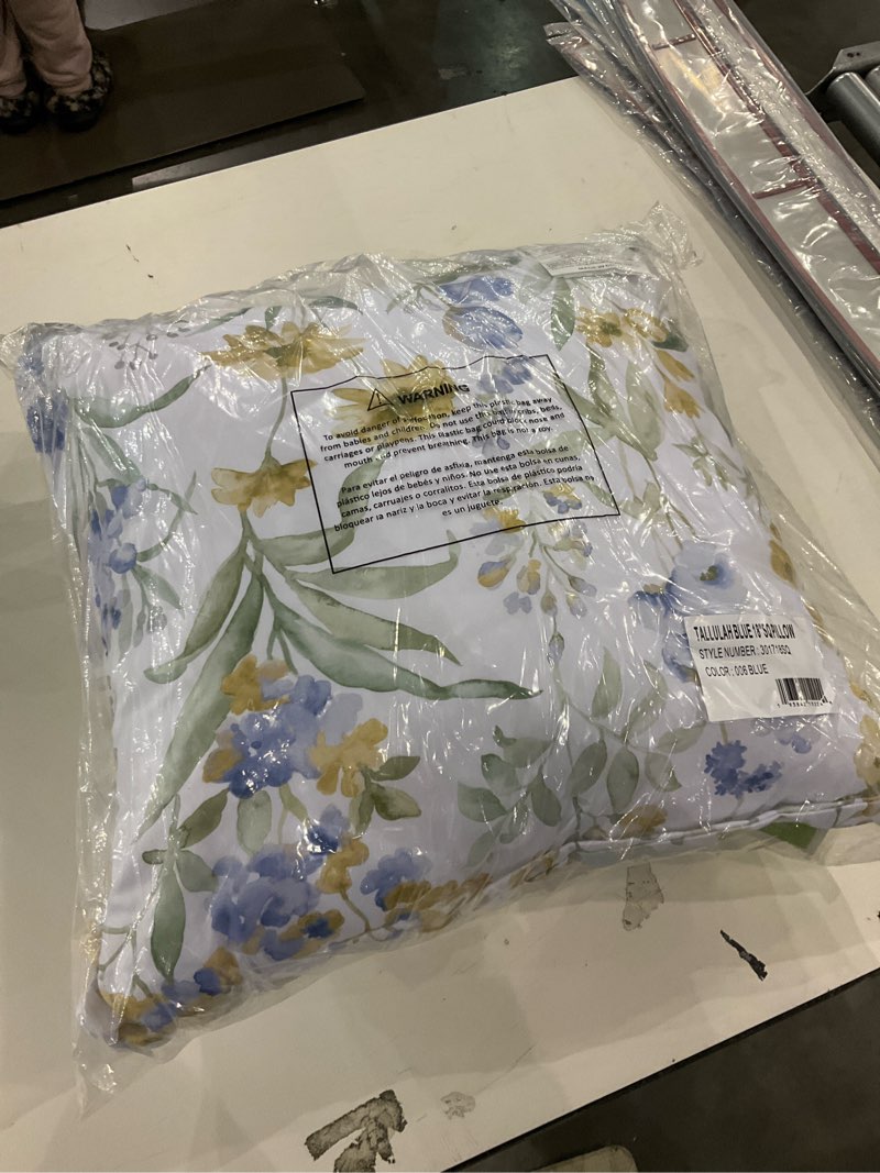 five queens court tahlia blue throw pillow