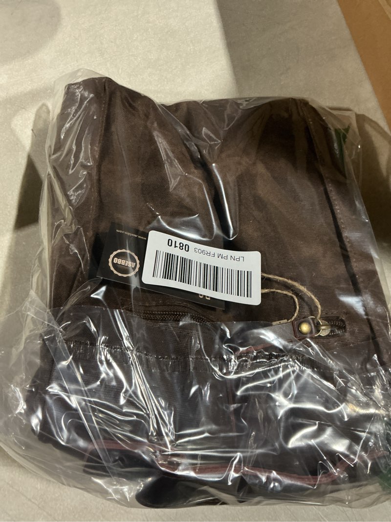 Condition photo showing Good Condition for ASEBBO Insulated Lunch Bag 10L Sturdy Waxed Canvas Lunch Box for Men and Women, Leakproof Insulated Cooler Bag for Work Picnic Hiking, Lunchbox for Adults with Shoulder Strap (Brown) Heritage Classic Bag Brown