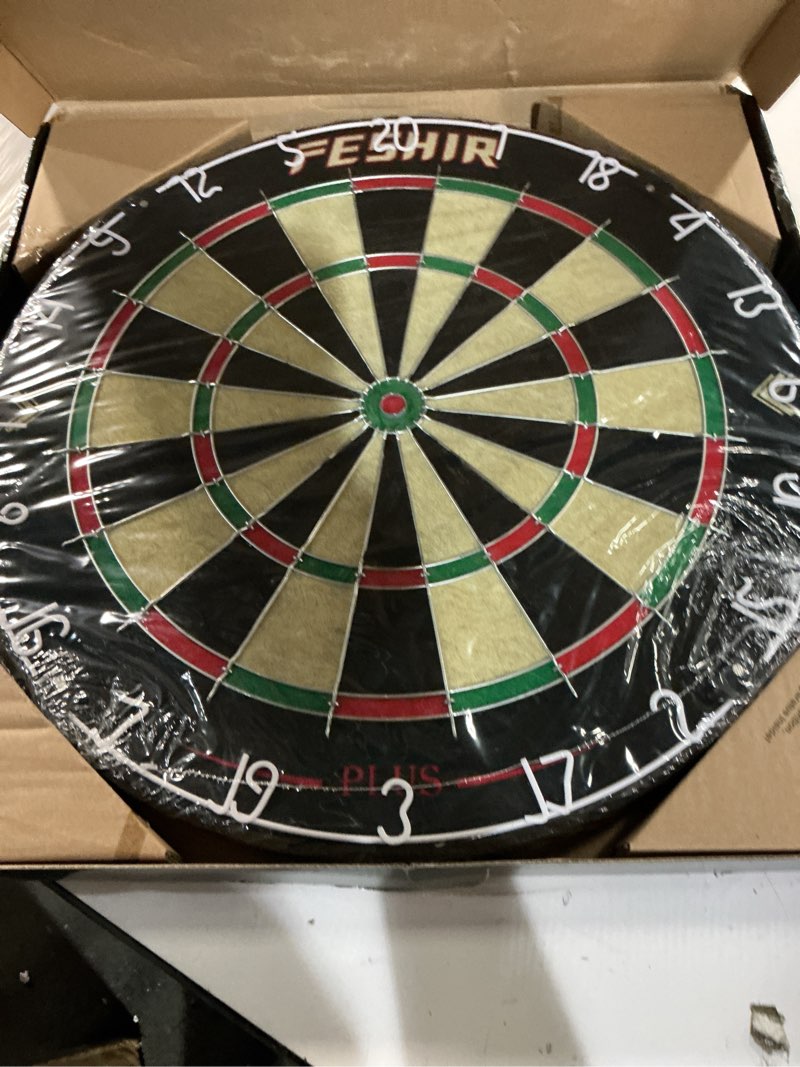 Condition photo showing Good Condition for dart board,sisal dart board set for adults,bristle steel tip dartboard,professional 18" steel tip outdoor dartboard set,professional dart board set with 6 darts metal tip