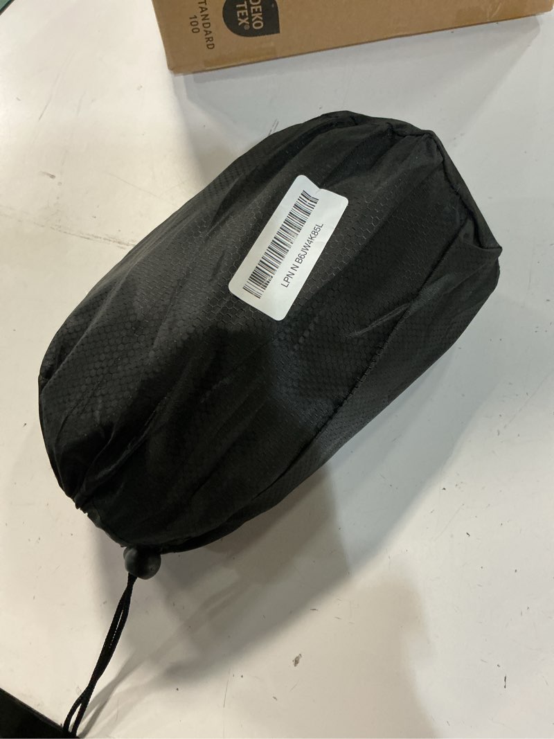 Condition photo showing Good Condition for JefDiee Inflatable Travel Pillow, Airplane Neck Pillow Comfortably Supports Head and Chin for Airplanes, Trains, Cars Office Napping on The Tray Table (Black) Medium Black