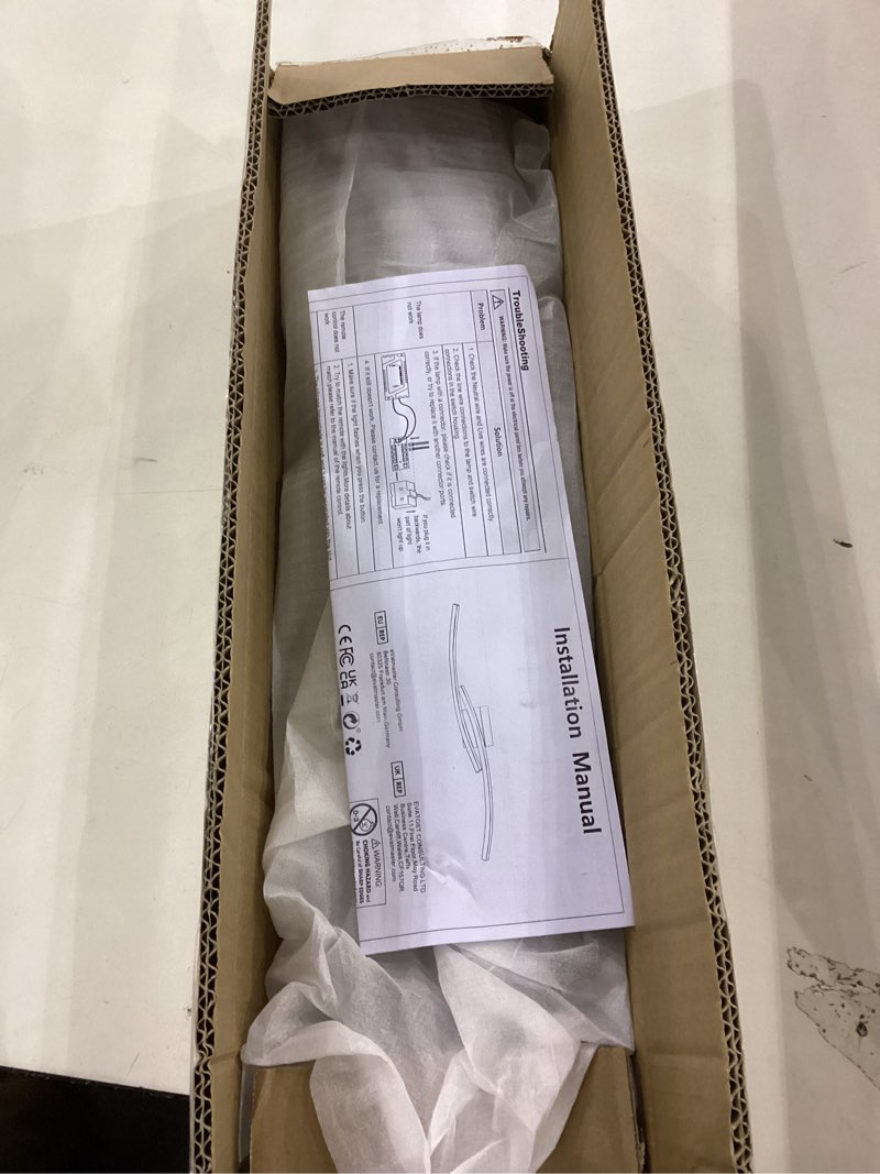 Condition photo showing New/Like New for 31.4Inch Modern LED Ceiling Light 22W Chrome Linear Ceiling Light Fixture 6000K Aluminum Long Flush Mount Ceiling Lights Fixture Lamp for Bedroom Hallway Kitchen Bathroom Intersect Chrome 31.49Inch