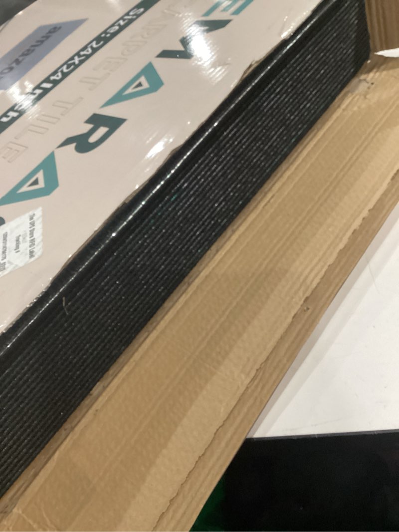 Condition photo showing Good Condition for emaraxy peel and stick carpet floor tiles 24x24 inch, 20 pack tile carpet squares, 4.5mm thick self adhesive carpet tiles, easy to install, durable non-slip polyester for home office basement blue