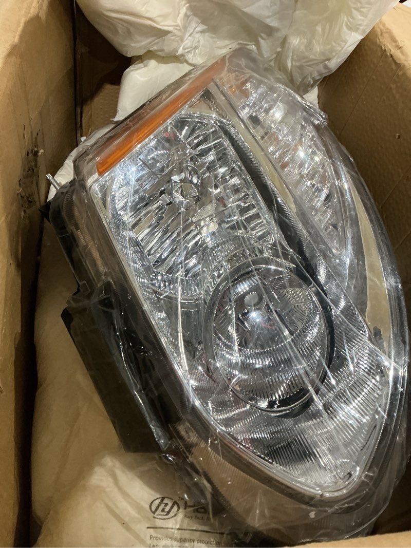 Condition photo showing Good Condition for headlights assembly compatible with 2008-2013 nissan rogue | 2014 2015 nissan rogue select, halogen head lights with clear lens chrome housing - lh+rh