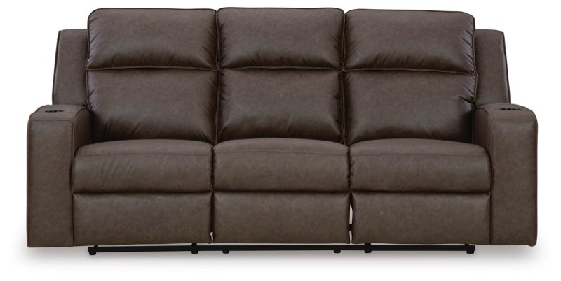 POSSIBLY INCOMPLETE ARM REST.. Lavenhorne Manual Reclining Sofa brown pleather.