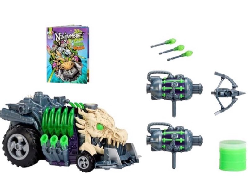 Ninjombie Prime Slime Dragon Vehicle, Boys Action Ninja Zombie Slime Action Figure Vehicle, Ages 6 +