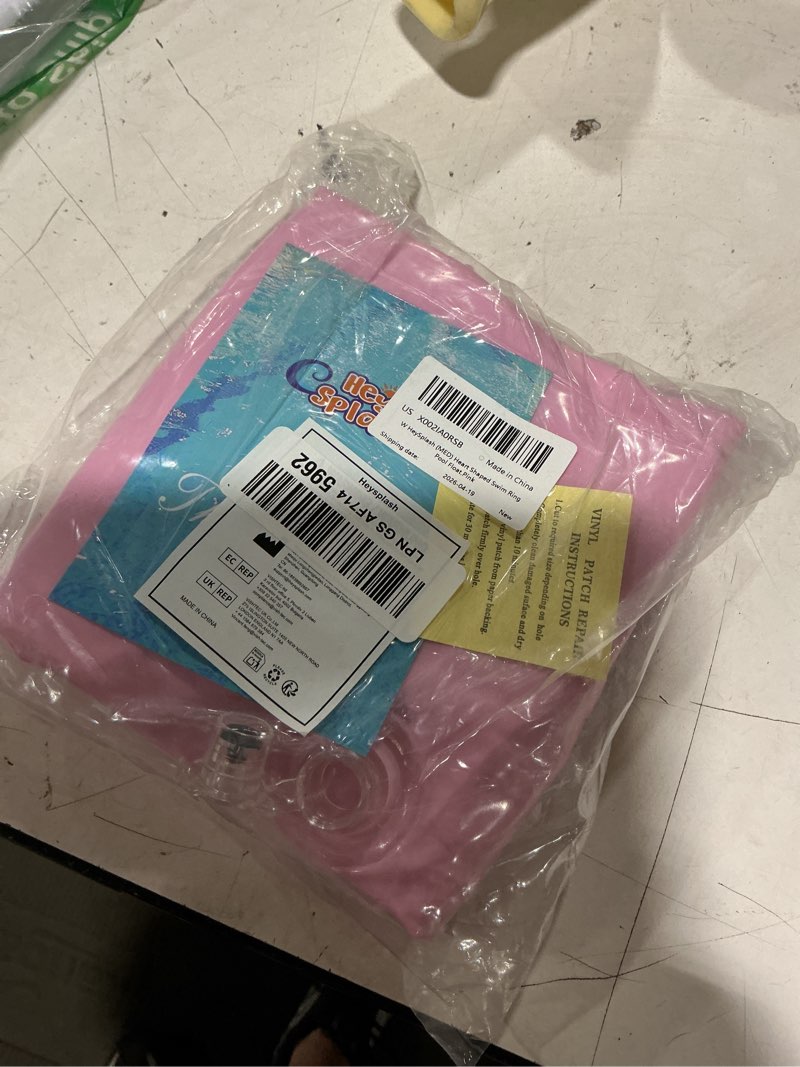 Condition photo showing New/Like New for heysplash pool floats, pool tubes for adult, inflatable pool floats fun pool floaties for swimming pool beach lake river party decoration toys a-pink