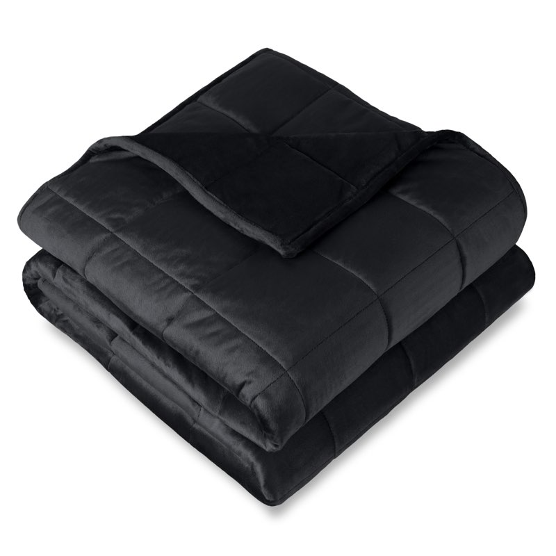 40” weighted throw blanket black