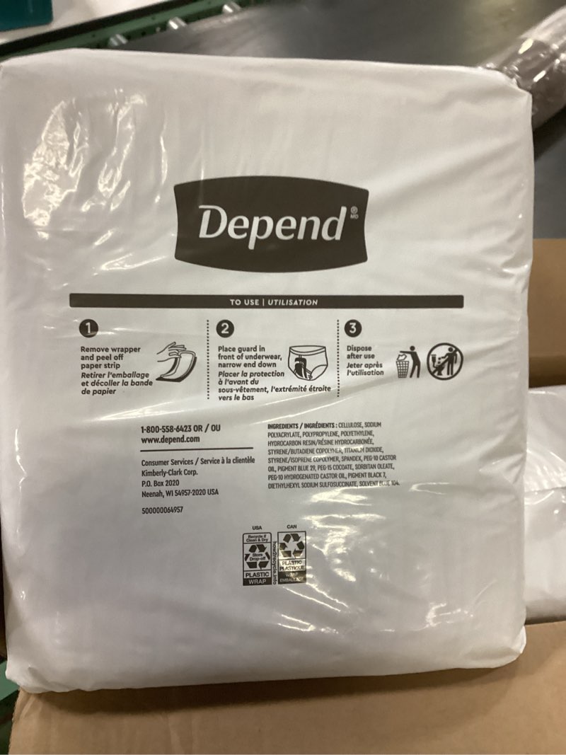 Condition photo showing New/Like New for Depend Guards Incontinence Pads for Men, Maximum Absorbency, 168 Count (2 Packs of 84), Packaging May Vary