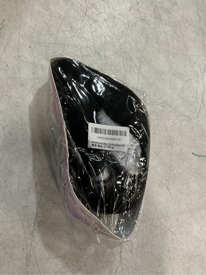 Condition photo showing Good Condition for ruwiss pixie cut wig human hair wigs human hair wig with bangs natural short black wig layered wavy different style short wigs for black women (1b#) fh-1198 1b#