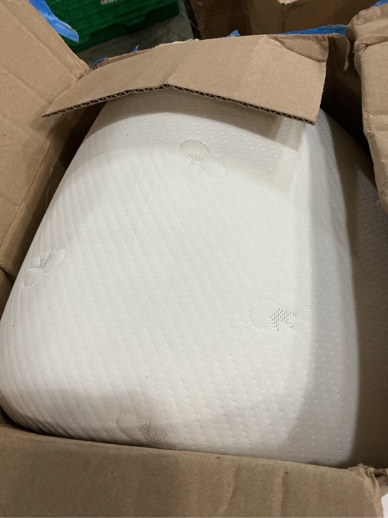 Condition photo showing As Is for baby bassinet mattress 33 x 20 inches- firm support and comfort premium foam,noiseless and odorless,hypoallergenic small crib mattress, fits moses basket, dual sided with soft breathable fabric bassinet-forest rectangle 33" x 20" x 1.5"