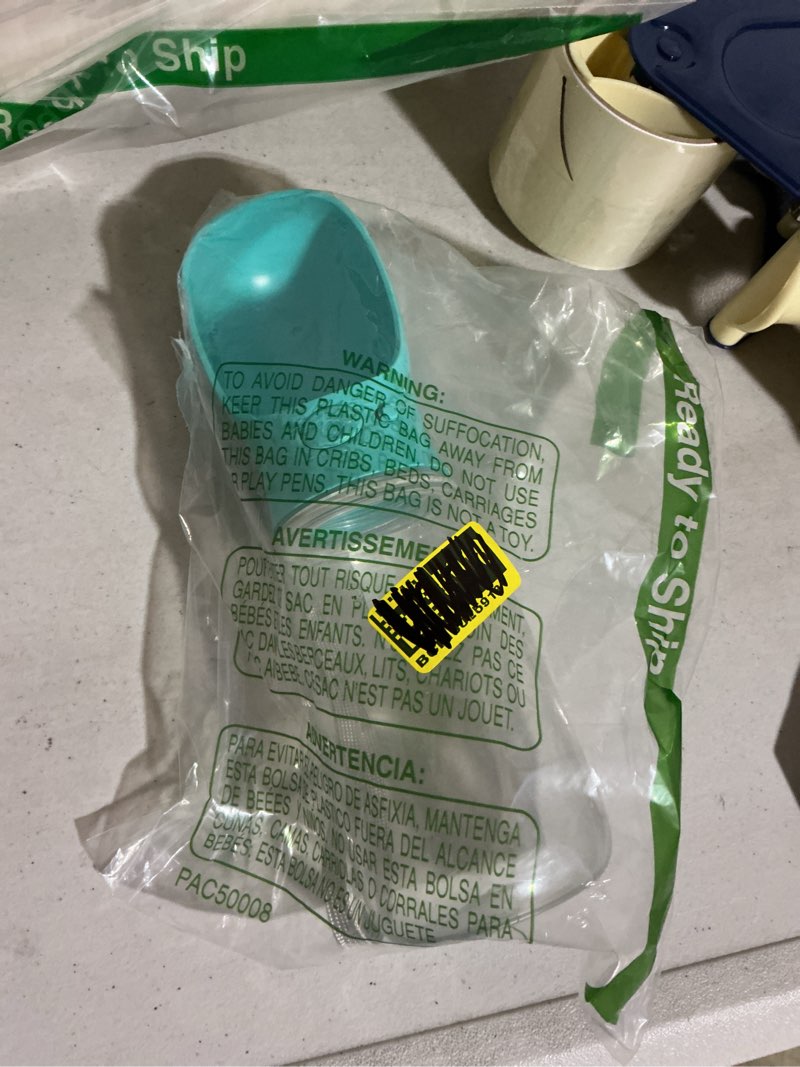 Condition photo showing Good Condition for malsipree leak proof portable dog water bottle & dog travel water bottle dispenser with bowl - 12 oz, blue - food grade plastic- puppy essentials - pet travel portable doggy bowl blue 12oz