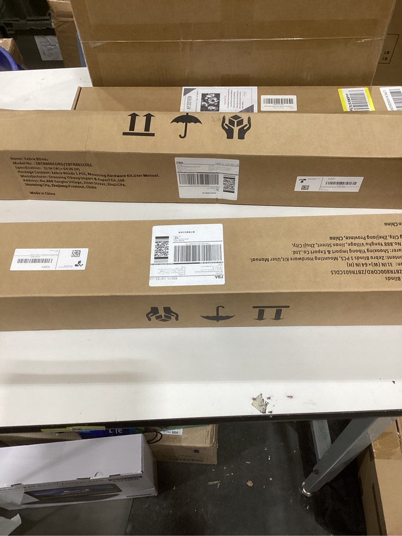 Condition photo showing New/Like New for ghv cordless zebra blinds for windows flaxen zebra shades light-filtering dual layer for home office (31 in (w) x 64 in (h)) 31"w x 64"h