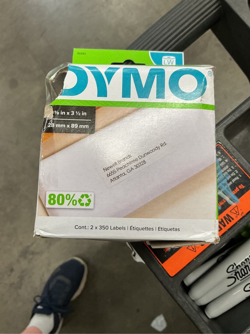 Condition photo showing Good Condition for dymo labelwriter address labels 1 1/8 x 3 1/2 white 350 labels/roll 2 rolls/pack 30252