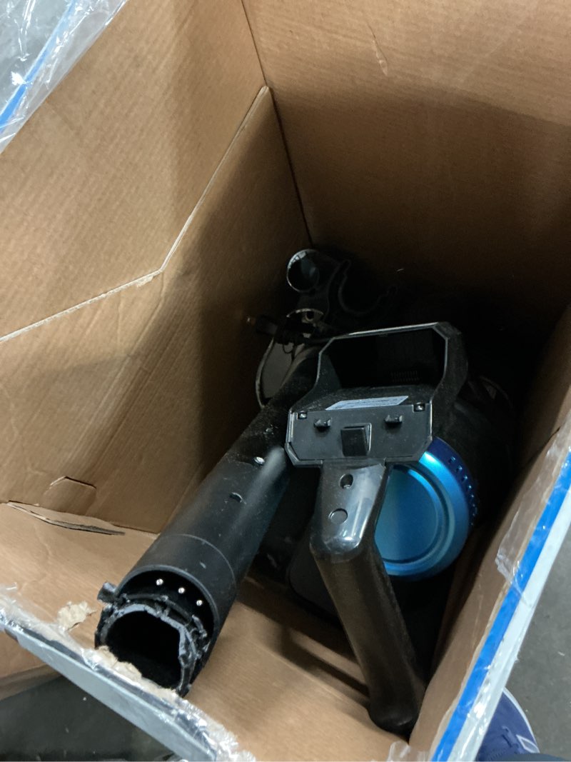 Condition photo showing As Is for eureka stylus elite nec490bl cordless stick vacuum, 350w powerful suction, self-emptying station, 60-min runtime, anti-tangle brushroll, 5-layer hepa filtration, ideal for pet hair&all floor types blue w/clean station nec490bl