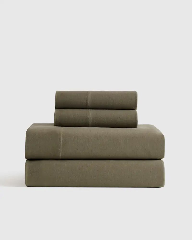 Organic Jersey Sheet Set, King, Dusty Olive