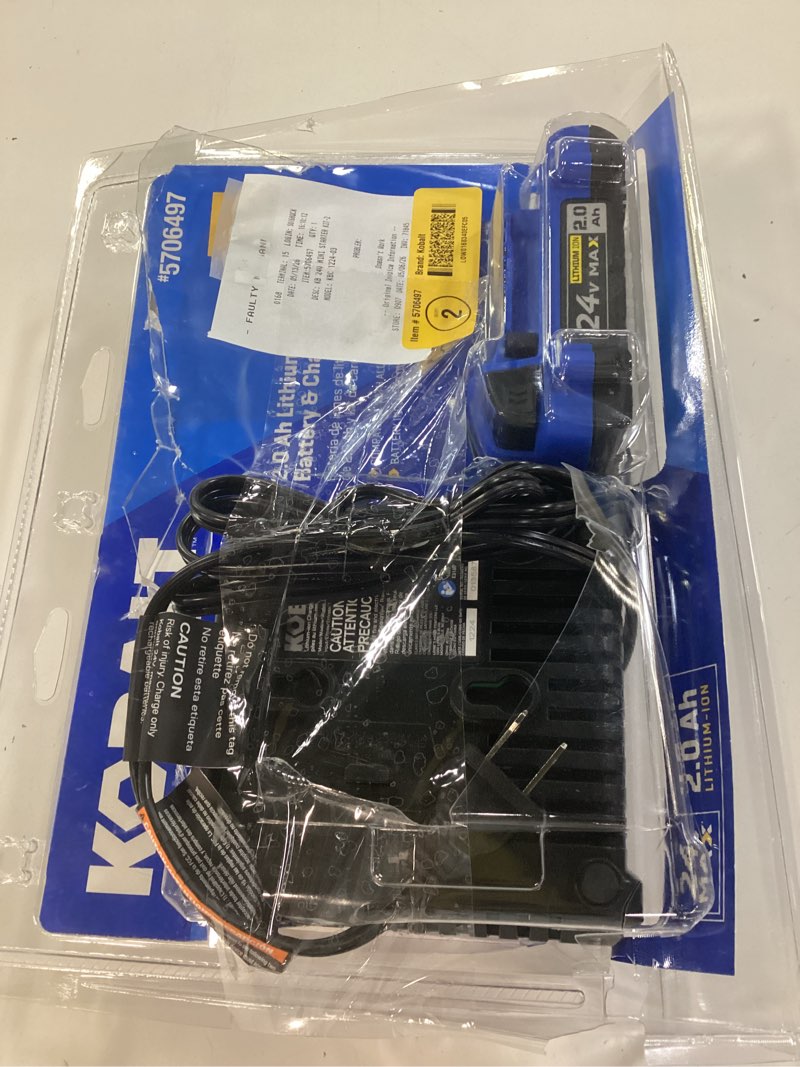 Condition photo showing Good Condition for kobalt 24 -volt 1 -pack lithium-ion ( 2 ah battery and charger )