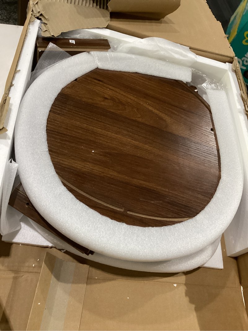 Condition photo showing As Is for zttriee side table with sliding door & cabinet, end table for living room, night stand for bedroom, modern bedside table with solid wood legs, walnut