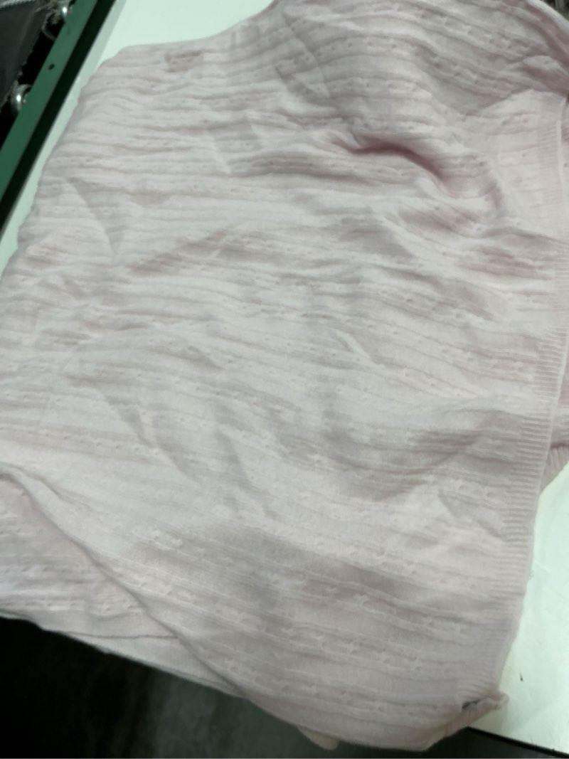 Condition photo showing Good Condition for quince cabie knit cashmere throw / minimal pink / 50x70
