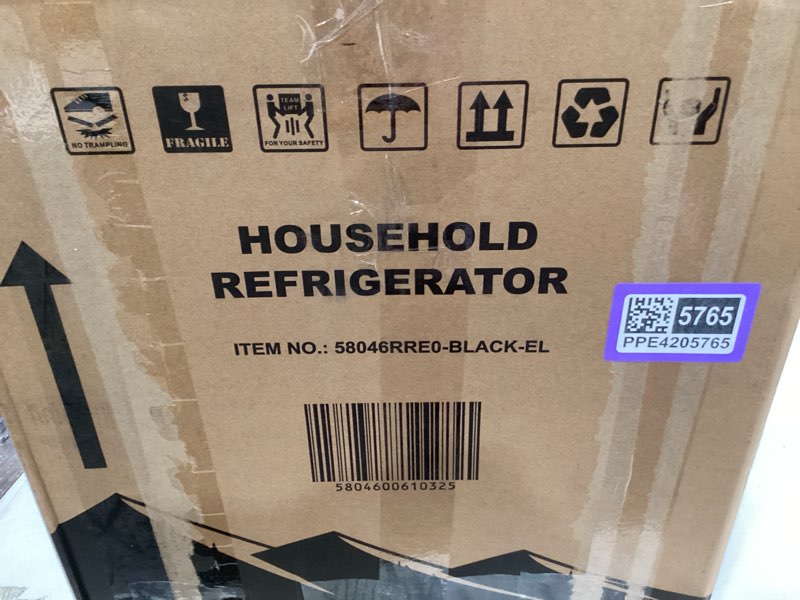 Condition photo showing Good Condition for newbulig mini fridge with freezer 3.2 cu.ft small refrigerator for office, dorm, small fridge with adjustable thermostat, energy saving, singel door, black black 31.4"*18"*17.5"