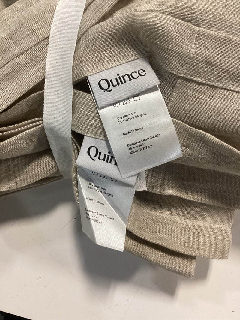 Condition photo showing New/Like New for european linen curtain - 2 panels ,flax 48x84 n