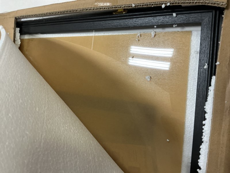 Condition photo showing Good Condition for jersey frame display case jersey display case jersey shadow box with uv protection acrylic and hanger for baseball basketball football soccer hockey sport shirt and uniform,black finish black-frame 1pc