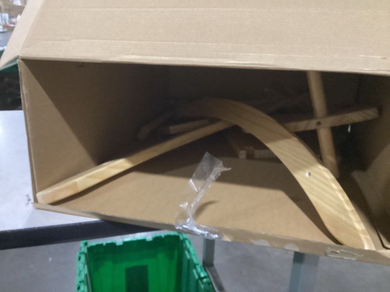 Condition photo showing Good Condition for Rocking Horse Wooden Ride On Toy for Kids Classic Design Rocking Horse with Pedal and Safe Backrest Fine Workmanship(Classic, Natural)