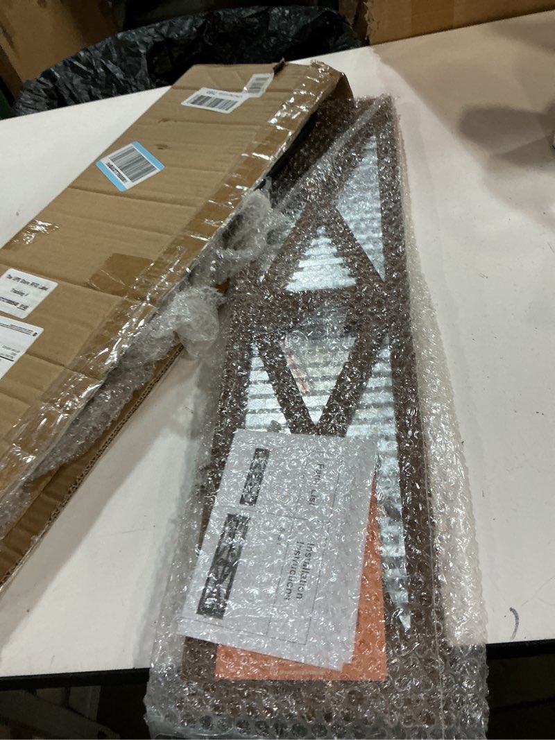 Condition photo showing Good Condition for Autumn Alley Farmhouse Rustic Towel Rack Holder - Wood Towel Rack - 24" - Farmhouse Bathroom Hardware for Rustic Bathroom and Country Kitchen Style Décor - Wall Mounted, Western Accessories Brown