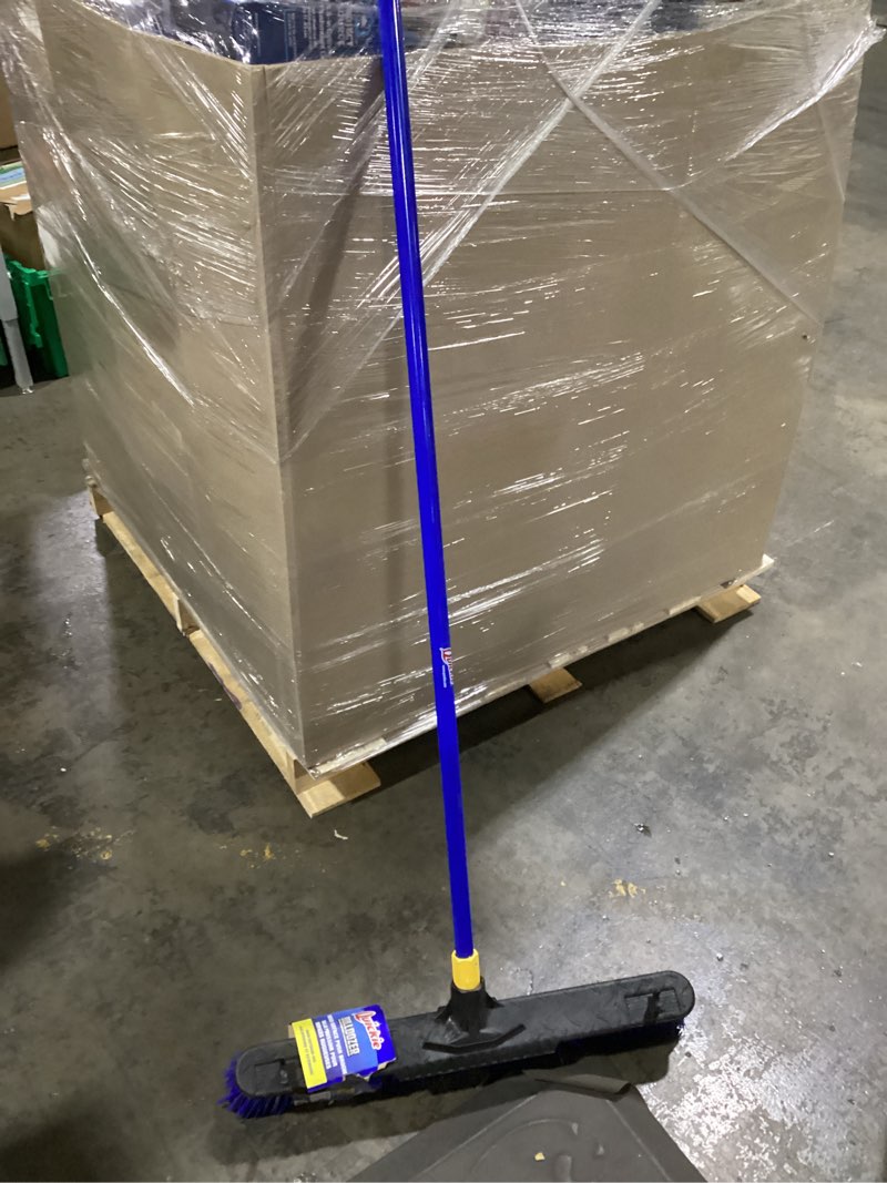 Condition photo showing Good Condition for quickie bulldozer 24-in poly fiber rough surface push to center push broom model #2228110