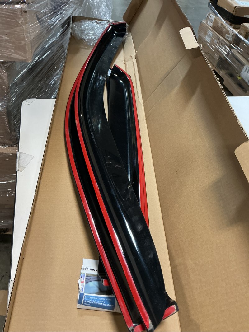 Condition photo showing Good Condition for Window Rain Guards for 2019-2026 Chevy Silverado/GMC Sierra 1500 Double Cab, Window Vent Wind Visors Shades Deflectors for 20-26 Silverado/Sierra 2500HD 3500HD 2019-2026 Silverado/Sierra Double Cab