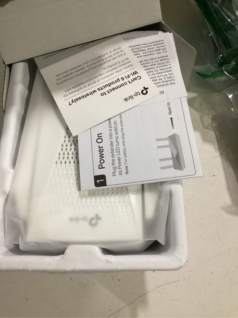Condition photo showing Good Condition for tp-link ax3000 wifi 6 range extender | pcmag editor's choice | dual-band wireless repeater w/ethernet port | up to 2400 sq. ft., 64 devices | internet signal booster | app setup | easymesh (re715x) dual-band wifi 6, ax3000