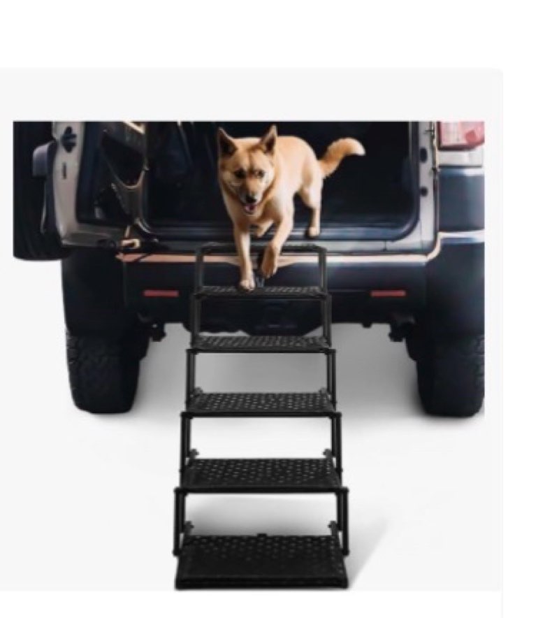 Dog Stairs for Car, Foldable Ramps for Dogs with Non-Slip Surface for Large Dogs Portable Dog Steps 