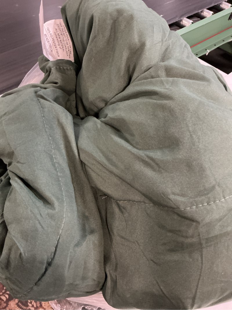 Condition photo showing New/Like New for downcool comforters queen size, duvet insert,green all season duvet, lightweight quilt, down alternative hotel comforter with corner tabs (green, queen 88x92 inches) | corner tabs,all season, down alternative hotel comforter, queen 88x92 inches green queen